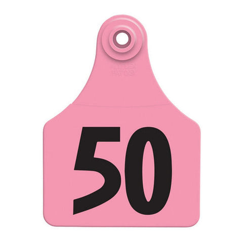 Allflex, Allflex Global Large Numbered Tags 26-50 Pink, 1 Count