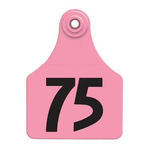 Allflex, Allflex Global Large Numbered Tags 51-75 Pink, 1 Count