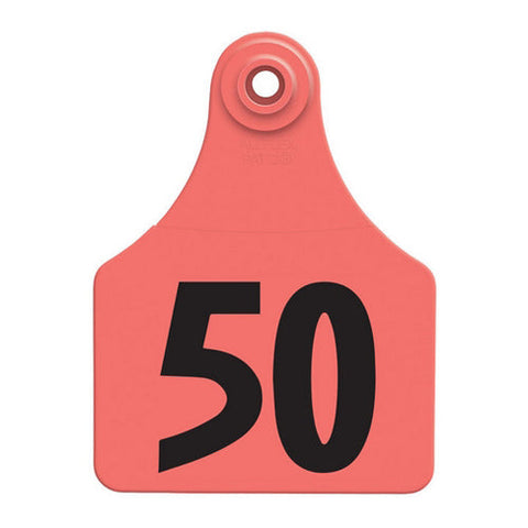 Allflex, Allflex Global Large Numbered Tags 26-50 Red, 1 Count