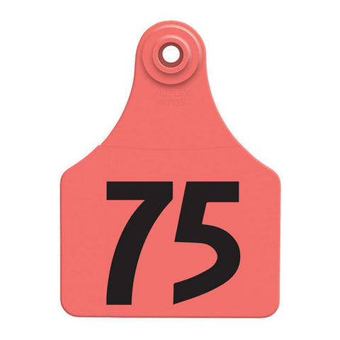 Allflex, Allflex Global Large Numbered Tags 51-75 Red, 1 Count