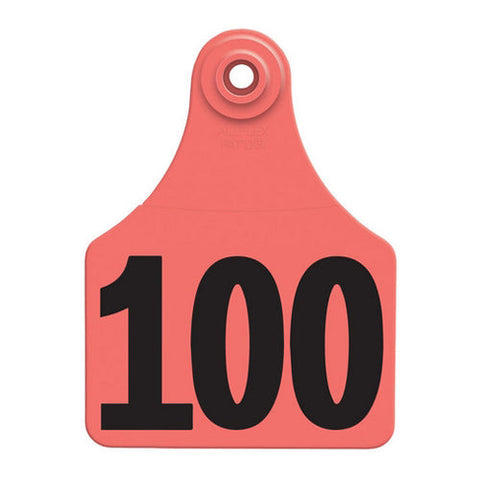 Allflex, Allflex Global Large Numbered Tags 76-100 Red, 1 Count