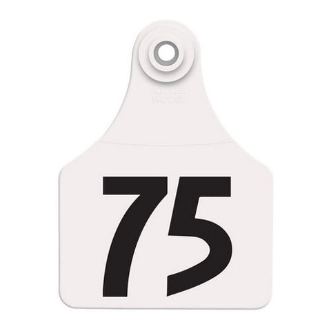 Allflex, Allflex Global Large Numbered Tags 51-75 White, 1 Count