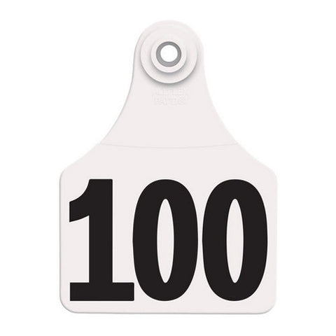 Allflex, Allflex Global Large Numbered Tags 76-100 White, 1 Count