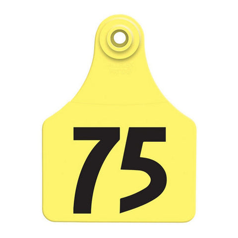 Allflex, Allflex Global Large Numbered Tags 51-75 Yellow, 1 Count