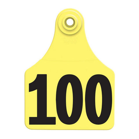 Allflex, Allflex Global Large Numbered Tags 76-100 Yellow, 1 Count