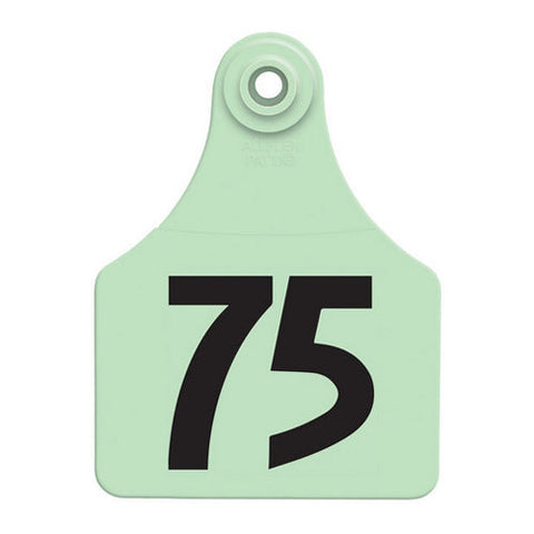 Allflex, Allflex Global Large Numbered Tags 51-75 Green, 1 Count