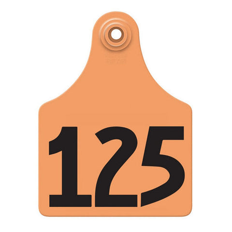 Allflex, Allflex Global Maxi Numbered Tags 101-125 Orange, 1 Count