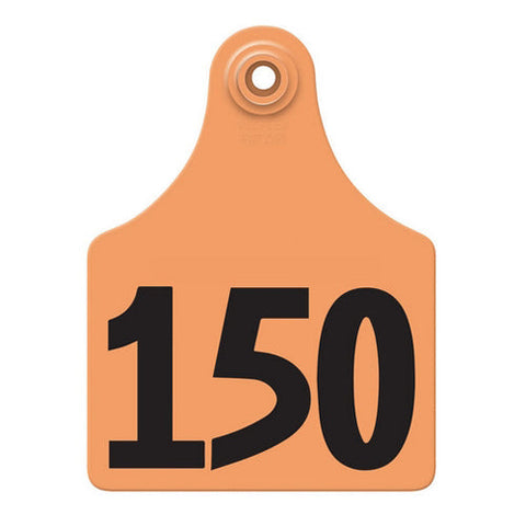 Allflex, Allflex Global Maxi Numbered Tags 126-150 Orange, 1 Count