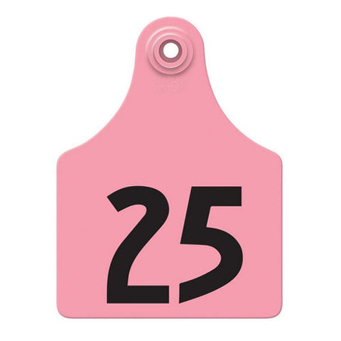 Allflex, Allflex Global Maxi Numbered Tags 1-25 Pink, 1 Count