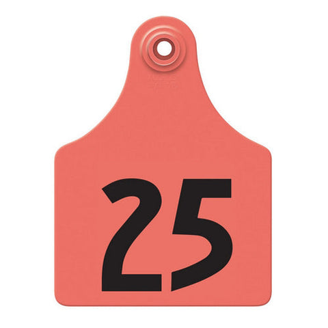 Allflex, Allflex Global Maxi Numbered Tags 1-25 Red, 1 Count