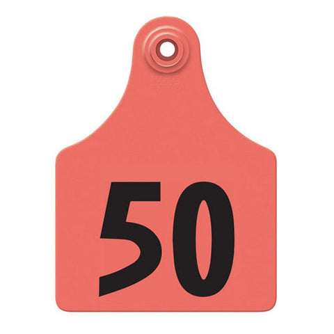 Allflex, Allflex Global Maxi Numbered Tags 26-50 Red, 1 Count