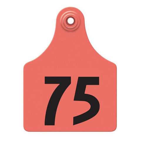 Allflex, Allflex Global Maxi Numbered Tags 51-75 Red, 1 Count