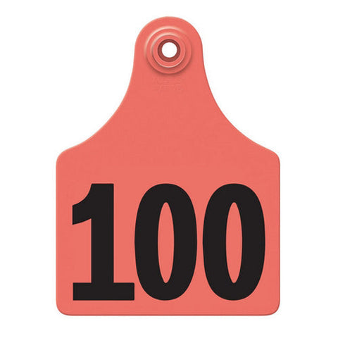Allflex, Allflex Global Maxi Numbered Tags 76-100 Red, 1 Count