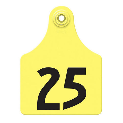 Allflex, Allflex Global Maxi Numbered Tags 1-25 Yellow, 1 Count