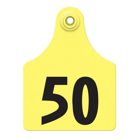 Allflex, Allflex Global Maxi Numbered Tags 26-50 Yellow, 1 Count