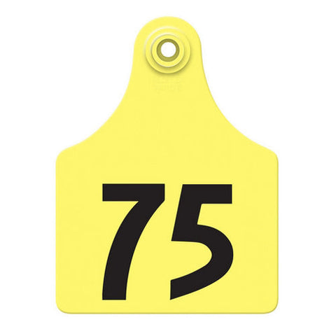 Allflex, Allflex Global Maxi Numbered Tags 51-75 Yellow, 1 Count