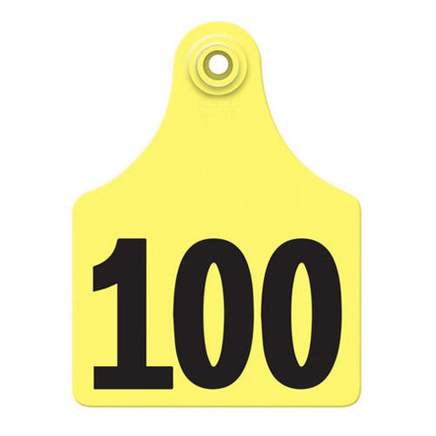 Allflex, Allflex Global Maxi Numbered Tags 76-100 Yellow, 1 Count