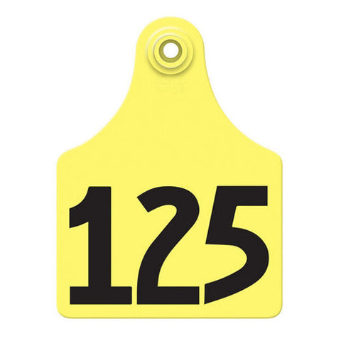 Allflex, Allflex Global Maxi Numbered Tags 101-125 Yellow, 1 Count