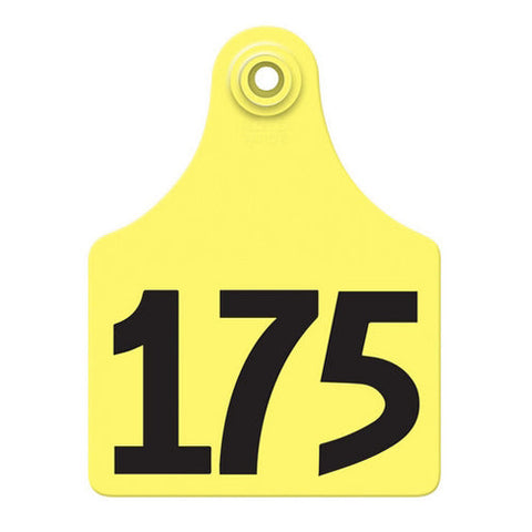 Allflex, Allflex Global Maxi Numbered Tags 151-175 Yellow, 1 Count