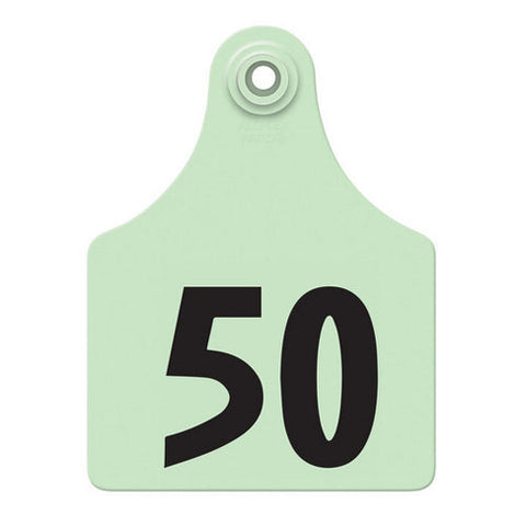 Allflex, Allflex Global Maxi Numbered Tags 26-50 Green, 1 Count