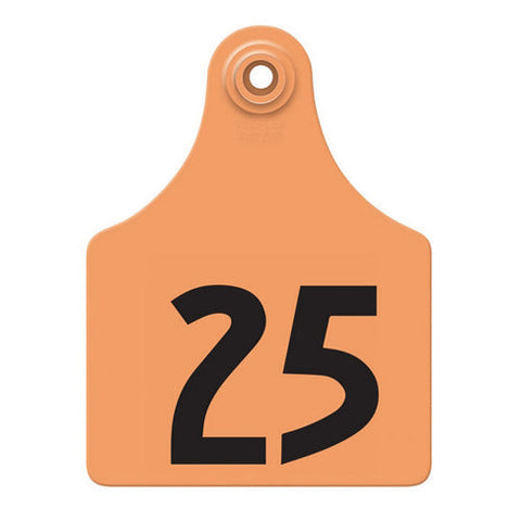 Allflex, Allflex Global Maxi Numbered Tags 1-25 Orange, 1 Count