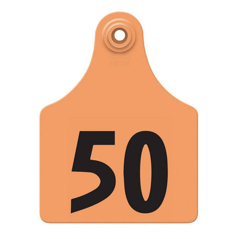 Allflex, Allflex Global Maxi Numbered Tags 26-50 Orange, 1 Count