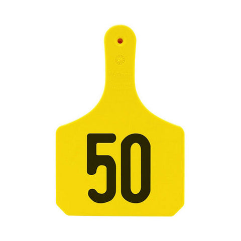 Y-Tex, Y-Tex Numbered Cow Y-Tag Ear Tags 26-50 Yellow, 1 Count