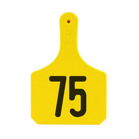 Y-Tex, Y-Tex Numbered Cow Y-Tag Ear Tags 51-75 Yellow, 1 Count