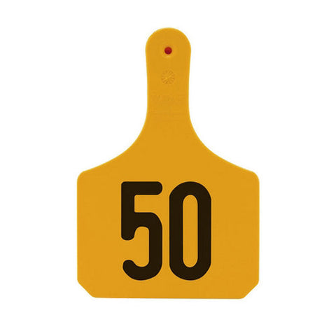 Y-Tex, Y-Tex Numbered Cow Y-Tag Ear Tags 26-50 Orange, 1 Count