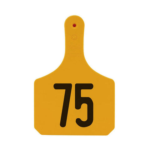Y-Tex, Y-Tex Numbered Cow Y-Tag Ear Tags 51-75 Orange, 1 Count