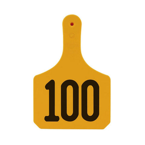 Y-Tex, Y-Tex Numbered Cow Y-Tag Ear Tags 76-100 Orange, 1 Count