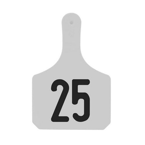 Y-Tex, Y-Tex Numbered Cow Y-Tag Ear Tags 1-25 White, 1 Count