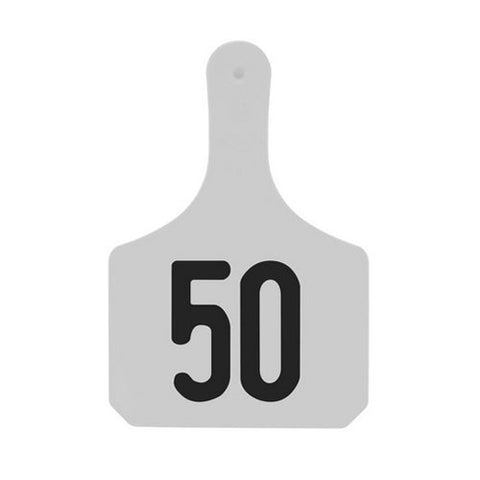 Y-Tex, Y-Tex Numbered Cow Y-Tag Ear Tags 26-50 White, 1 Count
