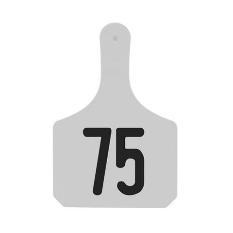 Y-Tex, Y-Tex Numbered Cow Y-Tag Ear Tags 51-75 White, 1 Count