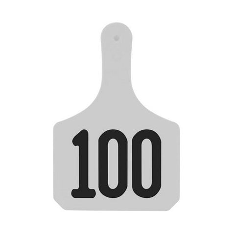 Y-Tex, Y-Tex Numbered Cow Y-Tag Ear Tags 76-100 White, 1 Count