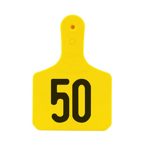 Y-Tex, Y-Tex Numbered Calf Y-Tag Ear Tags 26-50 Yellow, 1 Count