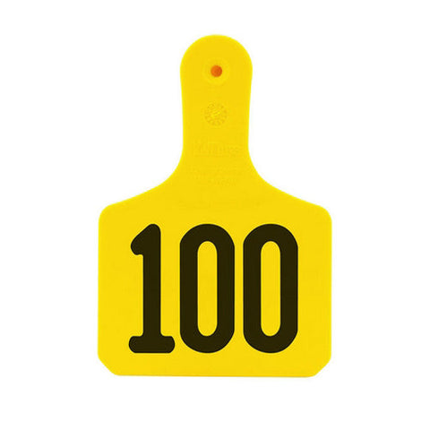 Y-Tex, Y-Tex Numbered Calf Y-Tag Ear Tags 76-100 Yellow, 1 Count
