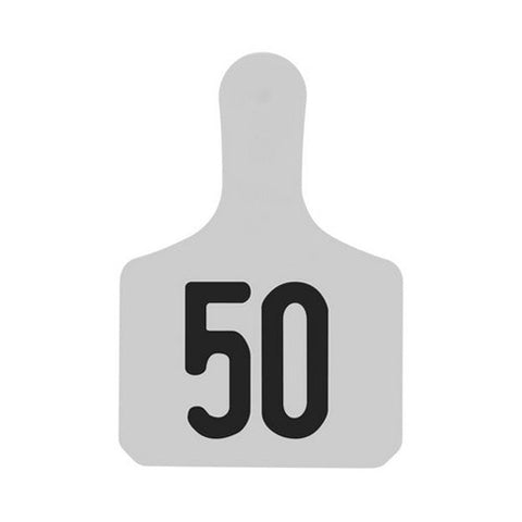 Y-Tex, Y-Tex Numbered Calf Y-Tag Ear Tags 26-50 White, 1 Count