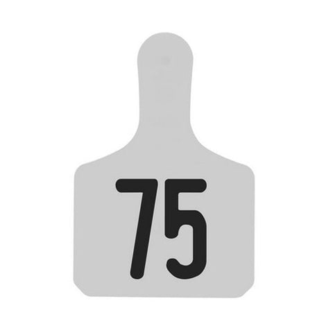 Y-Tex, Y-Tex Numbered Calf Y-Tag Ear Tags 51-75 White, 1 Count
