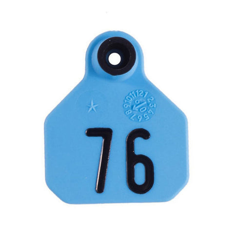 Y-Tex, Y-Tex 1-Star Mini Numbered All American Ear Tags 76-100 Blue, 1 Count