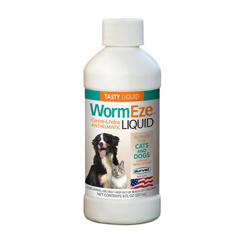 Durvet, Wormeze Dog And Cat Dewormer  Liquid (Cat & Dog), 8 Oz