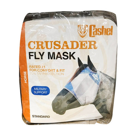 Cashel, Crusader Standard Nose Pasture Fly Mask without Ears Horse Blue, 1 Count