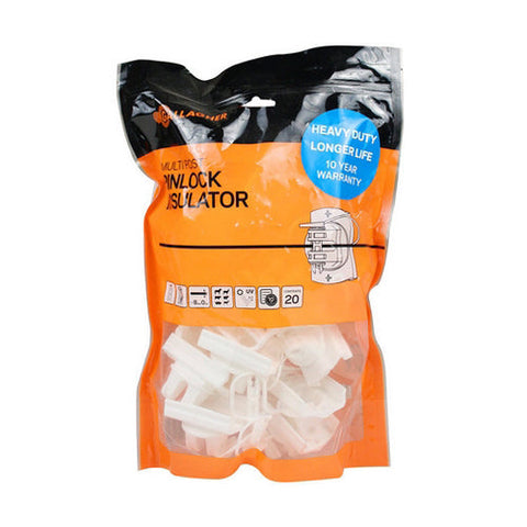 Gallagher, Multi-Purpose Insulators White, 20 Count