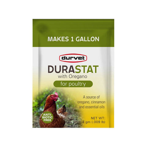 Durvet, Durastat With Oregano Poultry Supplement, 4 Grams