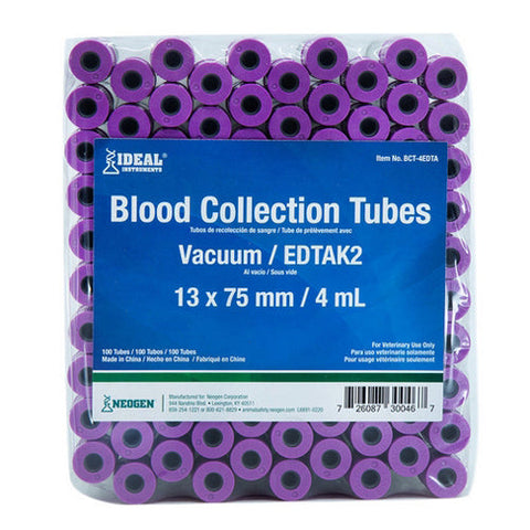Ideal, Ideal Blood Collection Tubes - Lavender (4 ml), 100's, 4 ML