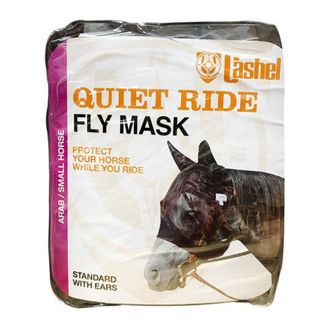 Cashel, Quiet Ride Standard Nose Pasture Fly Mask with Ears Arab Black, 1 Count