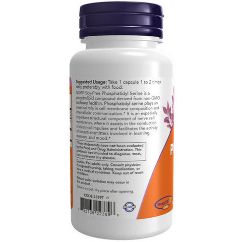 Now Foods, Soy-Free Phos Serine, 150 Mg, 60 Veg Caps