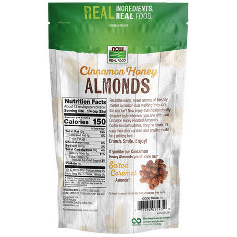 Now Foods, Cinnamon Honey Almonds, 12 Oz