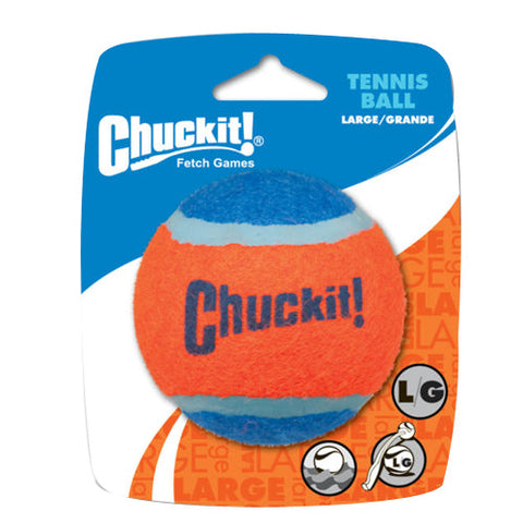 Chuckit!, Chuckit! Tennis Ball Dog Toy Shrink Sleeve, Blue/Orange, 1 Each/LG, 1 Pack