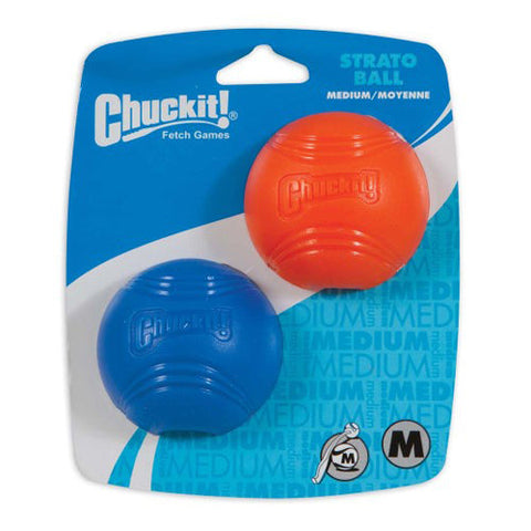 Chuckit!, Chuckit! Strato Ball Dog Toy, Blue/Orange, 1 Each/2 pk, Medium